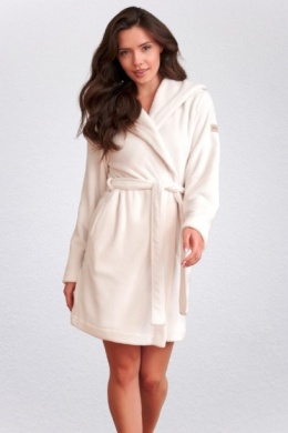 Szlafrok damski SWW.7181 soft z kapturem kieszenie milk, XL DOCTOR NAP