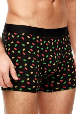 BOKSERKI MĘSKIE PREMIUM WZOROWANE BB006 - GRANATOWY, XL, PIWO GRANATOWE NOVITI