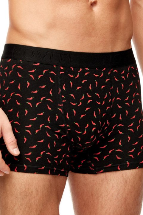 BOKSERKI MĘSKIE PREMIUM WZOROWANE BB006 - GRANATOWY, XL, PIWO GRANATOWE NOVITI
