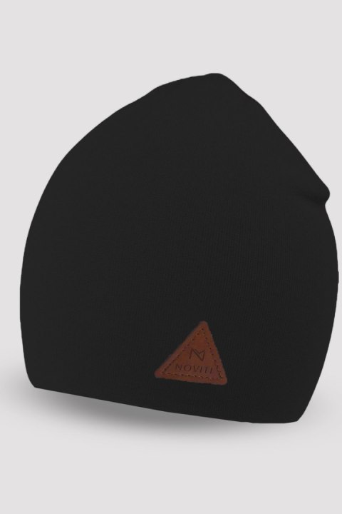CZAPKA CHŁOPIĘCA PROSTA CP005 - GRAFITOWY MELANŻ, 42-48 NOVITI