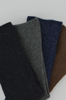 SKARPETY BEZUCISKOWE PRĄŻEK LUREX SB075 - GRANATOWY, 36-41, 2 NOVITI
