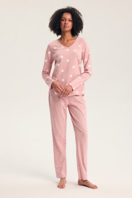 Piżama damska Gitte 45425 bawełniana długa różowa, XL, 39X HENDERSON LADIES