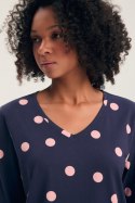 Piżama damska Gitte 45425 bawełniana długa różowa, XL, 39X HENDERSON LADIES