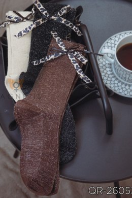 SKARPETKA QR-260532 LUREX - NERO, UNI MAGNETIS