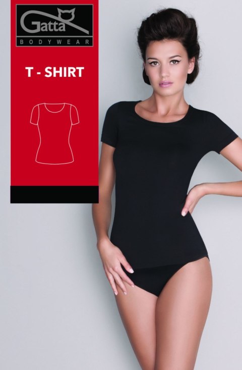 Koszulka T-shirt damski 608 - DARK CHOCO, L GATTA BODYWEAR