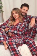 Piżama męska długa PMB.7501 flanelowa rozpinana kieszenie, M DOCTOR NAP