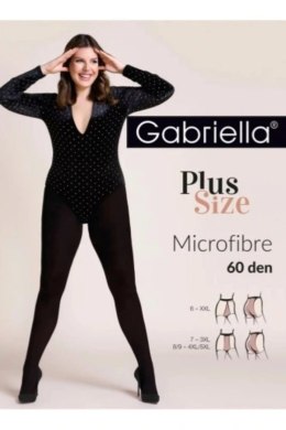 Rajstopy grube clasic MICRO 60 PLUS SIZE-7 - NERO, 7 GABRIELLA