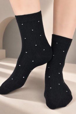 SKARPETY DAMSKIE SB198 - SZARY, 36-41, B NOVITI
