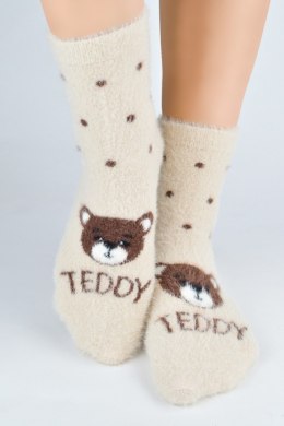 SKARPETY PUCHATE TEDDY SP016 - BEŻOWY, 27-30, C NOVITI
