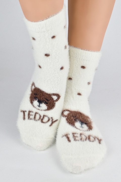 SKARPETY PUCHATE TEDDY SP016 - BRĄZOWY, 27-30, B NOVITI