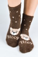 SKARPETY PUCHATE TEDDY SP016 - BRĄZOWY, 27-30, B NOVITI