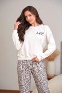 PIŻAMA DAMSKA PM.7532 - CREAM_LEO, XXL DOCTOR NAP