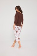 Piżama damska Colette 659/503 brązowa 95% modal, XL CORNETTE