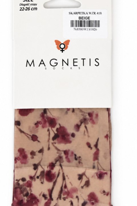 SKARPETKA WZR 418 - BEIGE, UNI MAGNETIS