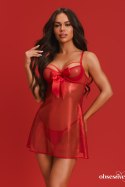 Gifty Red babydoll i stringi - CZERWONY, 2XL/3XL OBSESSIVE
