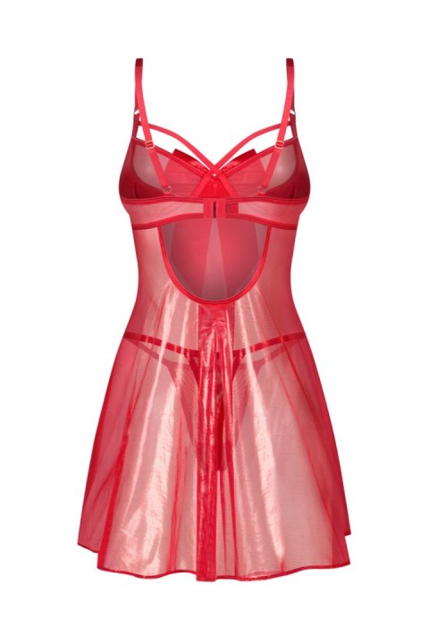 Gifty Red babydoll i stringi - CZERWONY, 2XL/3XL OBSESSIVE