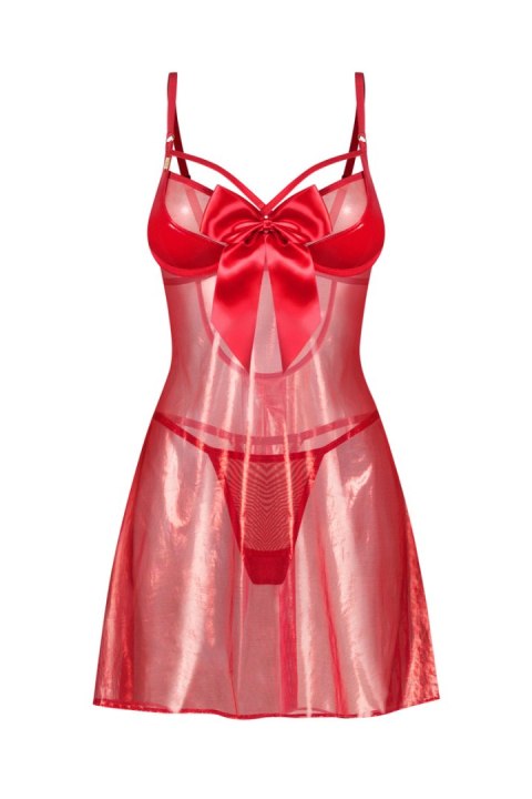 Gifty Red babydoll i stringi - CZERWONY, L/XL OBSESSIVE