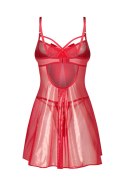 Gifty Red babydoll i stringi - CZERWONY, S/M OBSESSIVE
