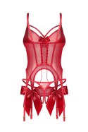 Gifty Red gorset i stringi - CZERWONY, S/M OBSESSIVE