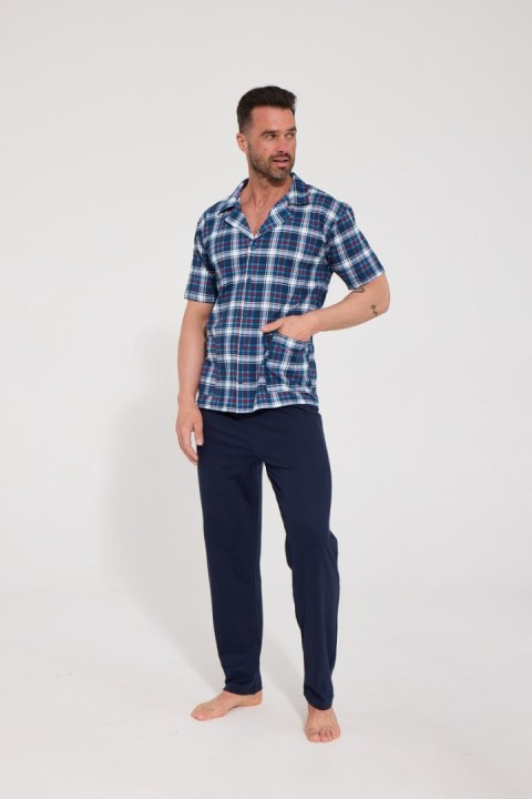 PIŻAMA MĘSKA KR 318 Z/26 BIG - GRANATOWY, 3XL, 318/63 CORNETTE