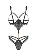 Matildea Black body otwarte - CZARNY, L/XL OBSESSIVE