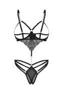 Matildea Black body otwarte - CZARNY, L/XL OBSESSIVE