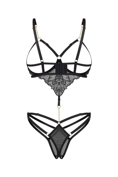 Matildea Black body otwarte - CZARNY, L/XL OBSESSIVE