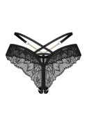 Matildea Black stringi otwarte - CZARNY, L/XL OBSESSIVE
