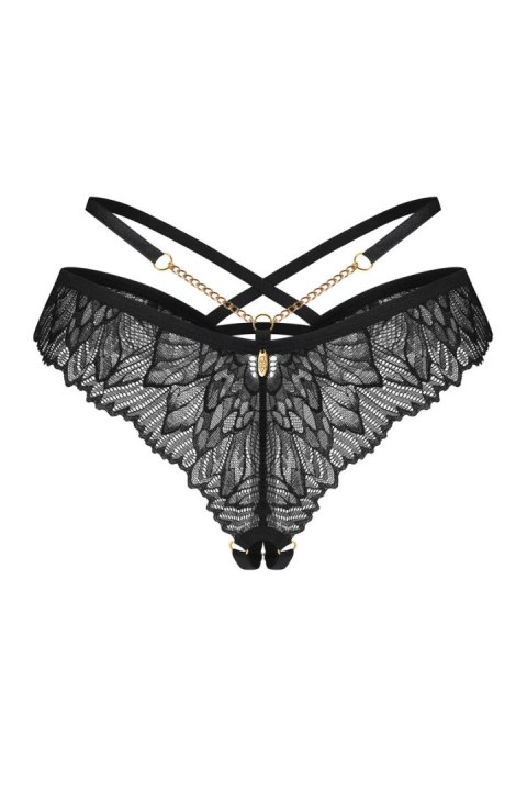 Matildea Black stringi otwarte - CZARNY, S/M OBSESSIVE