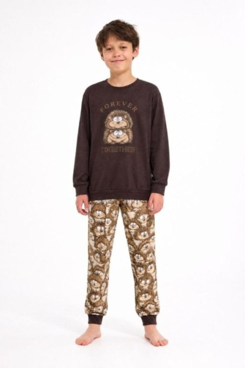 PIŻAMA BOY KIDS DR 593/193 FOREVER - BRĄZOWY, 98-104 CORNETTE