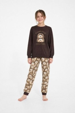 PIŻAMA GIRL KIDS DR 594/212 FOREVER - BRĄZOWY, 122-128 CORNETTE