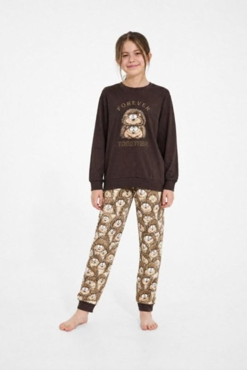 PIŻAMA GIRL KIDS DR 594/212 FOREVER - BRĄZOWY, 98-104 CORNETTE