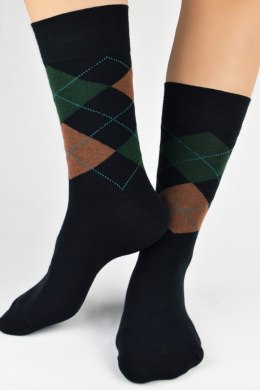 SKARPETY MĘSKIE ELEGANCKIE SB182 - SZARY, 39-42, 14 NOVITI