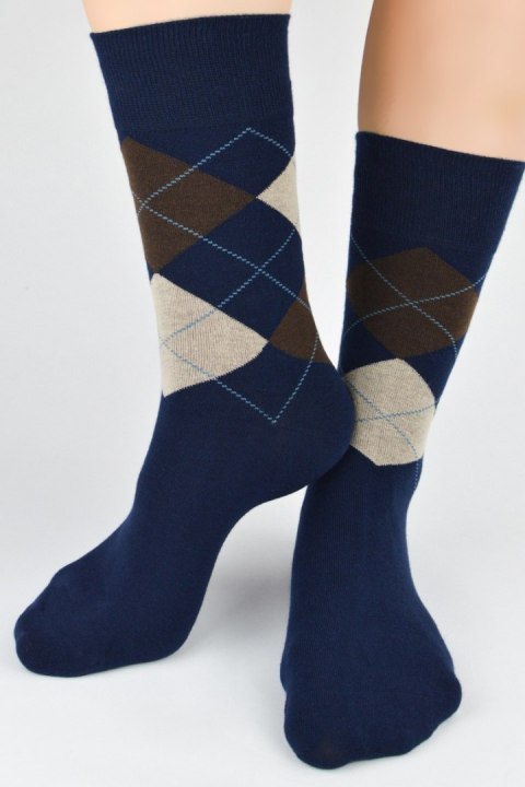 SKARPETY MĘSKIE ELEGANCKIE SB182 - SZARY, 43-46, 14 NOVITI