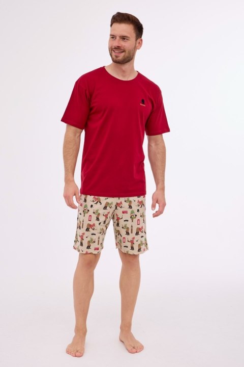 PIŻAMA MĘSKA KR 326/275 SHERLOCK - BORDO, M CORNETTE