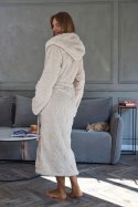 Szlafrok damski długi puszysty z kapturem Fibi 2635  - ANGORA, L L&L