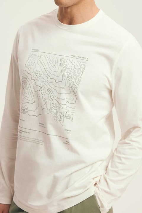PIŻAMA MĘSKA LOCAL 43464 AW25 - ECRU-ZIELONY, 3XL HENDERSON
