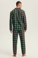 PIŻAMA MĘSKA NUT 43460 AW25 - ZIELONY, L HENDERSON