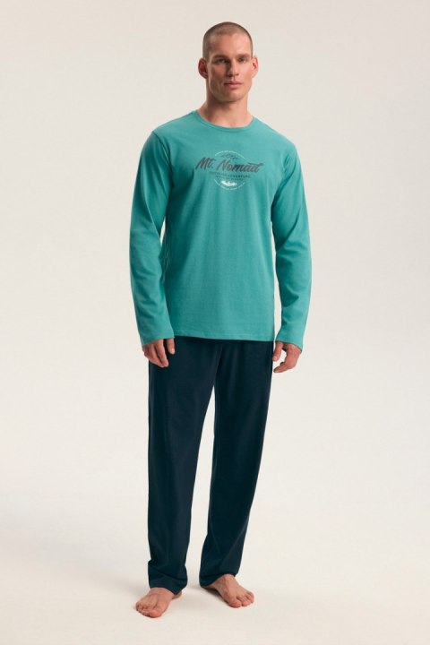 PIŻAMA MĘSKA FLANK 45500 AW26 - ZIELONY-GRANAT, 2XL HENDERSON