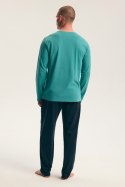PIŻAMA MĘSKA FLANK 45500 AW26 - ZIELONY-GRANAT, XL HENDERSON