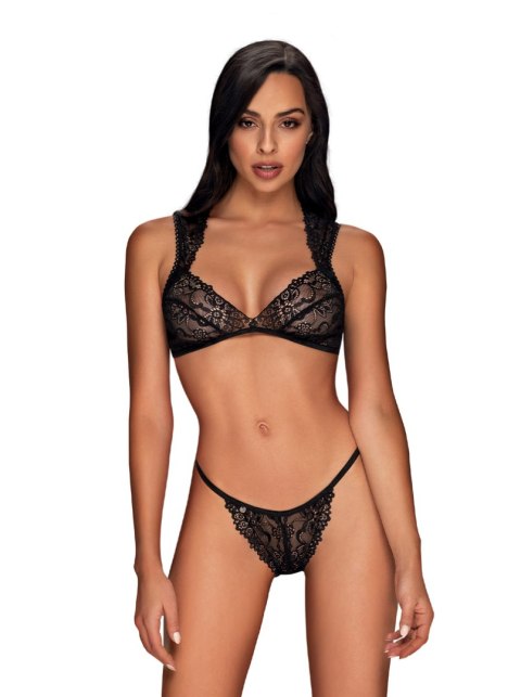 ELISETTA KOMPLET 2-CZĘŚCIOWY - CZARNY, L/XL OBSESSIVE
