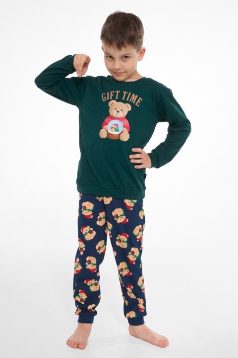 PIŻAMA BOY KIDS DR 593/184 GIFT TIME - ZIELONY, 110-116 CORNETTE
