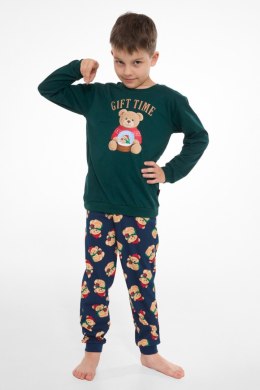 PIŻAMA BOY KIDS DR 593/184 GIFT TIME - ZIELONY, 98-104 CORNETTE