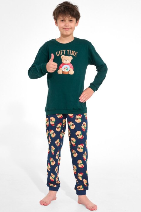 PIŻAMA BOY YOUNG DR 966/184 GIFT TIME - ZIELONY, 134-140 CORNETTE