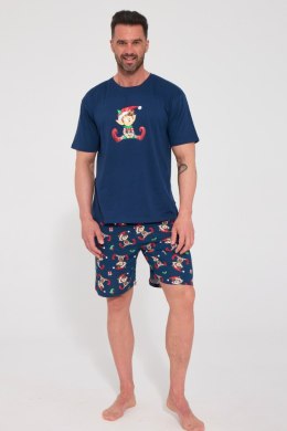 PIŻAMA MĘSKA KR 326/324 ELF BIG - GRANAT, 3XL CORNETTE