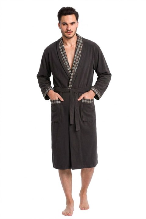 SZLAFROK MĘSKI BAWEŁNA FR-005 - STALOWY, 2XL, 5 DOROTA