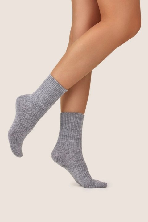 Skarpetki z wełną GB009 - BEIGE MELANGE, 39/41 GABRIELLA