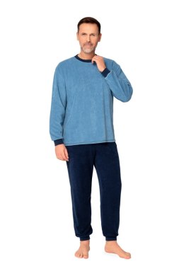 423 PIŻAMA MĘSKA EDWARD III - JEANS, M MARTEL