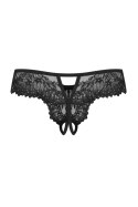 Sparkly Night stringi otwarte - CZARNY, S/M OBSESSIVE