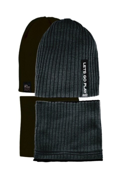 CZAPKA+TUBA-KOMIN 48-411 - GRAFIT, 52-56 AJS